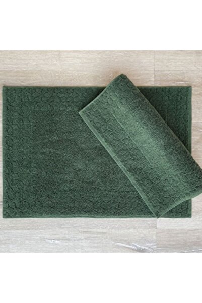 Cotton Box Σετ 2 πετσέτες ποδιών, 100% βαμβάκι, 50x70cm, Karo Kaki