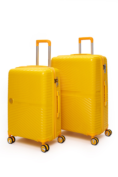 ELATAE Exclusive Pro Polipropilen Kırılmaz 2'li Valiz Seti Büyük Boy - Orta B...