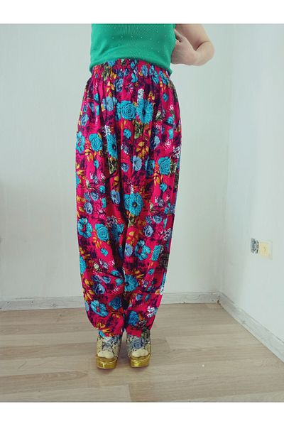 hoaryage Viscose Print Fabric Floral Print Baggy with Pockets 100% Cotton