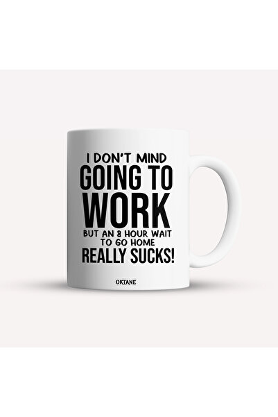 OEM Εξατομικευμένη λευκή κούπα. Πηγαίνοντας στη δουλειά, αλλά περιμένοντας 8 ...