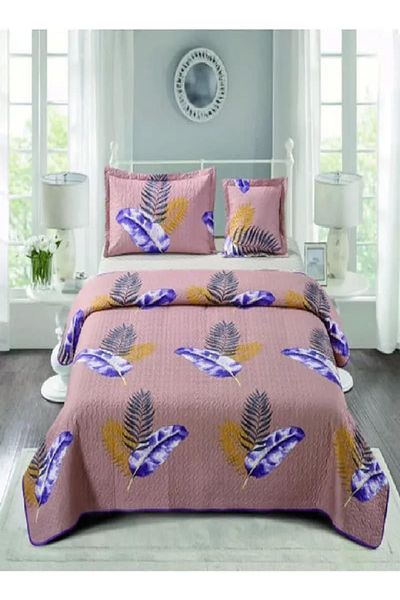 RISHAHOME 4-Piece Printed Comforter Set Single Size – Akaroa, with Fitted Sheet & Pillow Cases