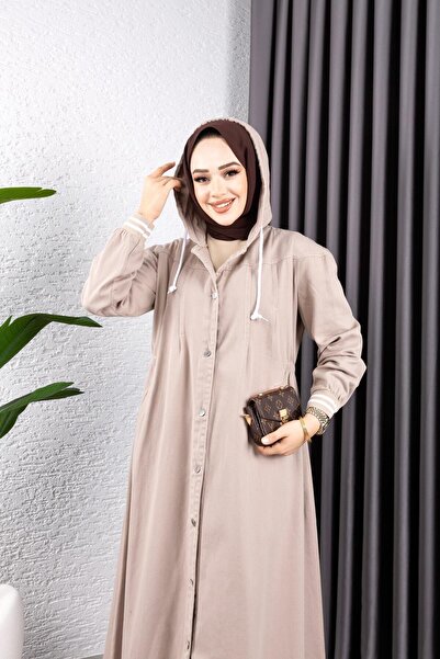 HARMAN BUTİK ΓΥΝΑΙΚΕΙΟ ΚΑΠΑΚΙ GABARDIN ΜΕ ΜΑΝΙΚΙΑ