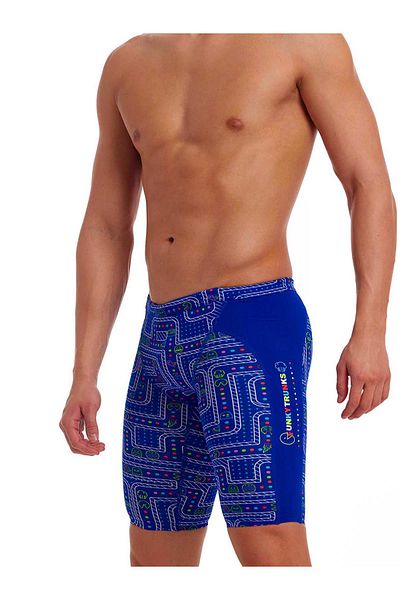 Funky Trunks Jam Much Munchies Men's Swim Trunks– Knee Length Training Swimwear