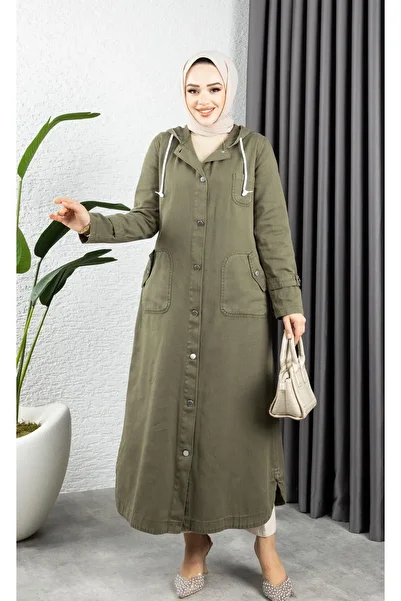 HARMAN BUTİK Women's Gabardine Cap with Buttons and Pockets