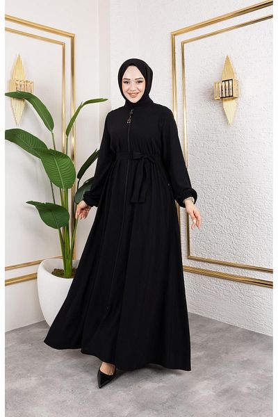 HARMAN BUTİK FEMEIE MEVLANA MODEL RABIA CREP FERACE