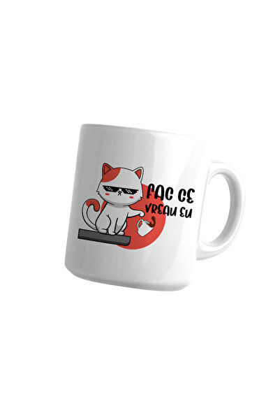 OEM Cană albă personalizată „Fac ce vreau!!”, INOVATIX®. 330ml