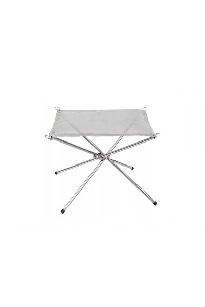 zola Φορητή βάση για φωτιά, αντιολισθητικές άκρες, πτυσσόμενη, 41,5x37 cm, ασημί