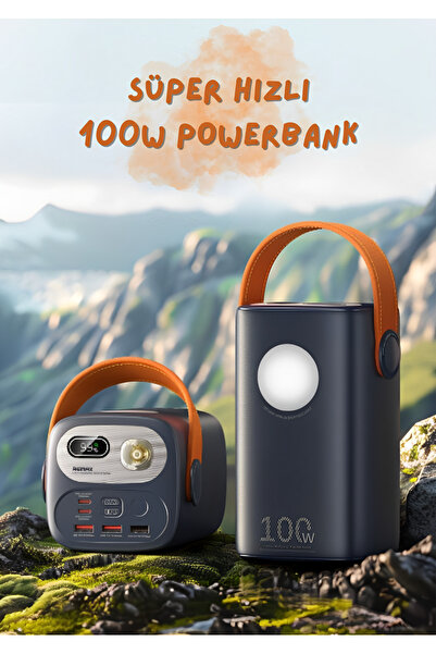 BEKAZE 60000 MAH 100W TURBO HIZLI ŞARJ ASKILI LED GÖSTERGELİ EL FENERLİ TAŞIN...