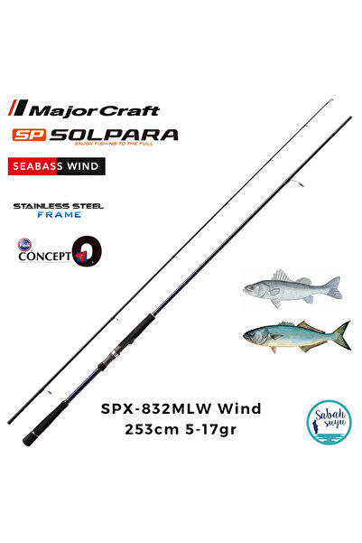 MAJOR CRAFT Solpara SPX-832MLW Wind 253cm 5-17gr (2P) Light Spin Kamış