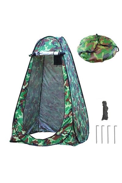 zola Cort de duș solar cu instalare rapidă, geantă de depozitare inclusă, pliabil, 110x110x190 cm, model militar