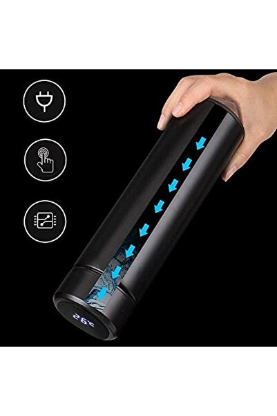 Generic Water Bottle Tea Infuser Thermos, 18oz Travel Mug with LCD Touch Screen, Leak-Proof