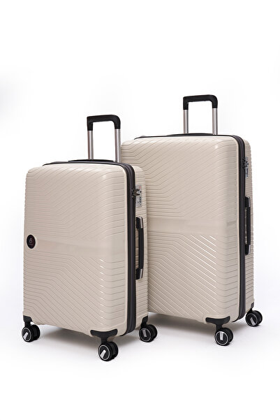 ELATAE Exclusive Pro Polipropilen Kırılmaz 2'li Valiz Seti Büyük Boy - Orta Boy 5239