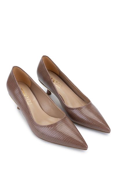 Tamer Tanca Women's Vegan Mink Print Heeled Shoes