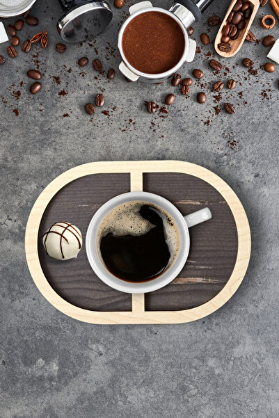 Kutaydan 6 Pieces Wooden Laser Cut Cups and Coffee Coasters