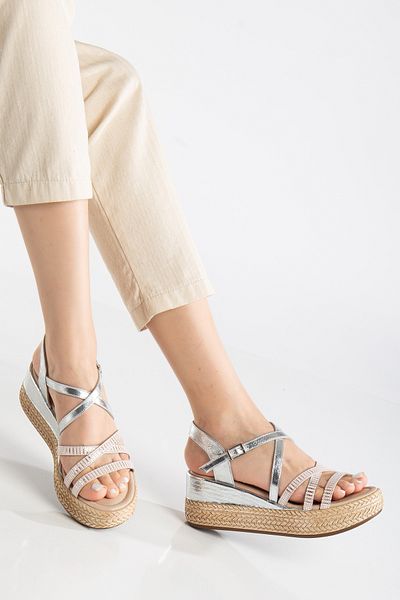 Elile Shoes Genuine Leather Soft Sole Wedge Heel Sandals