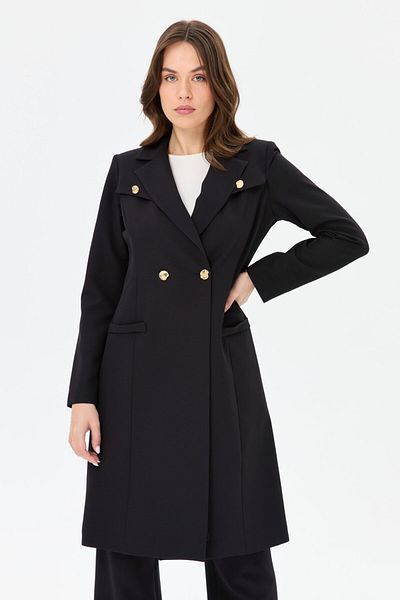 Esswaap Double Aller Detailed Polyviscon Suit Black