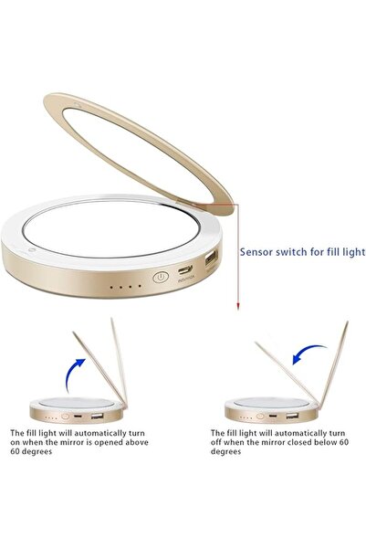 Hyper Compact Mirror Power Bank Gold