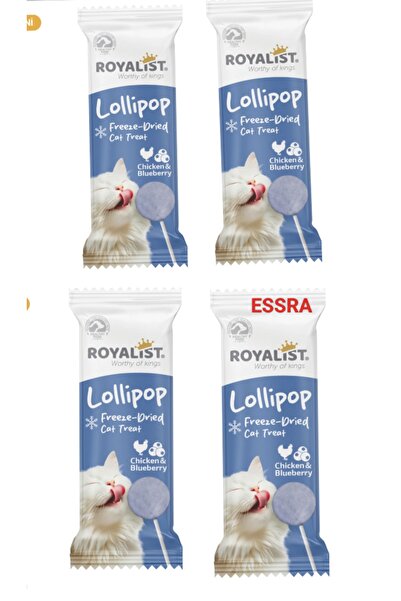 Royalist Tavuklu yaban mersinli kedi lolipop ödül 4 adet (chicken &blueberry)