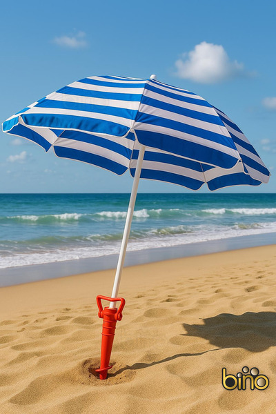 Bino Ayarlanabilir Şemsiye Kazığı Plaj Bahçe Kamp İçin Kolay Sabitleme Aparatı Dayanıklı Modern Tasarım