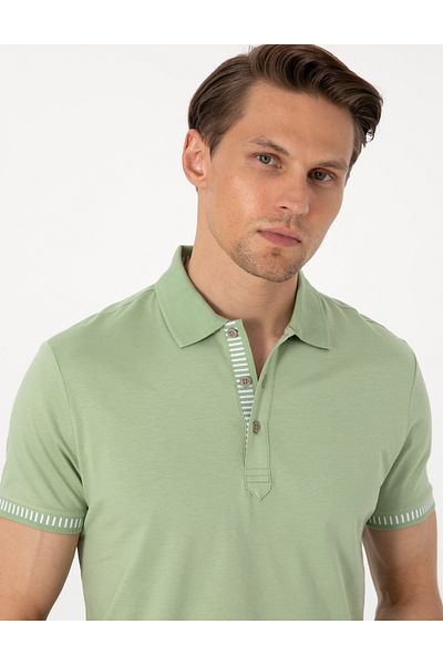 Pierre Cardin Μπλουζάκι Light Khaki Slim Fit 50302616-VR183