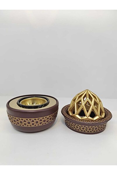 D&H مبخرة فحم من الراتنج بتصميم زهور رائعة مثالية للبخور واللبان والعود