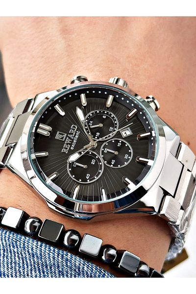 Reward Silver Color Functions Active Men Wrist Watch + Bracelet