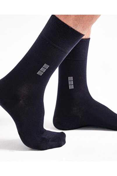 Bolero Erkek Lüks Yazlık Bambu Dikişsiz Çorap Lacivert