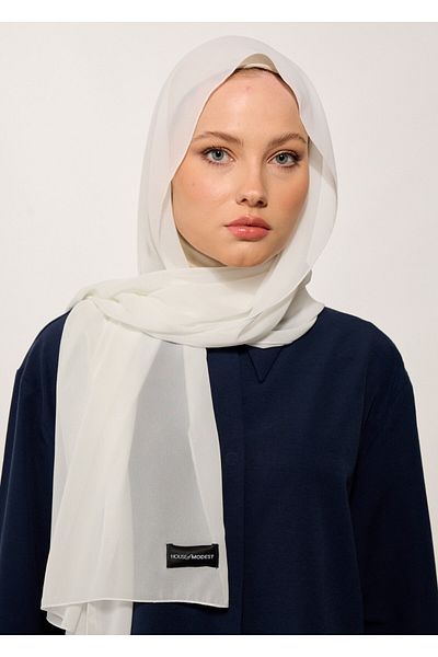 HOUSE OF MODEST - White Chiffon Shawl