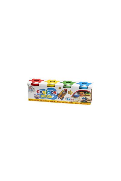 CARIOCA Play Dough 4X110 Gr 4 Colors Natural Ingredient 2 Years