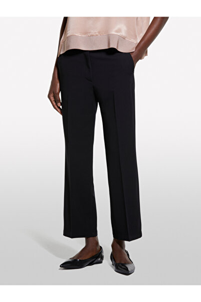 Sisley Kadın Siyah Streç Viskozlu Fransız Cepli Pantolon