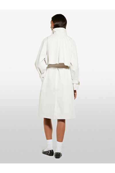 Sisley Kadın Bej Çıkarılabilir Pelerinli Kemerli Saten