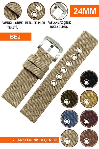 COBRA 24mm Fossil-Welder-Casio-Seiko-Omega-Armani Watch Compatible Fabric Textile Nato Watch Band F2824Mm