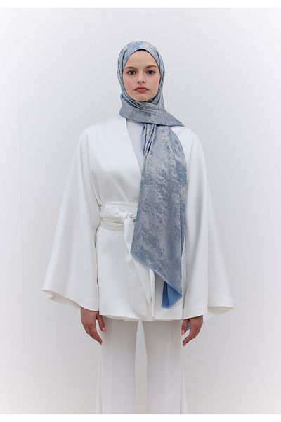 Fresh Luxury Shine Shawl Sky Blue