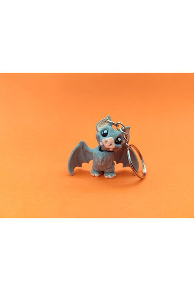 Minikbahcem Cute Standing Bat Keychain – 3D Print Special Design