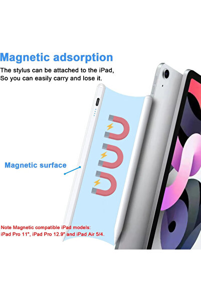 Fibaks İpad A16 Air 6/7/8/9/10/11/12. Nesil Avuç Içi Red Palm Rejection Tablet Kalemi Stylus Yazı Çizim Pen