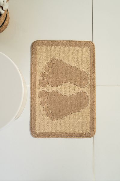 Moda Dekor Χαλάκι μπάνιου Lux 40x60 cm Μπεζ Αποτύπωμα