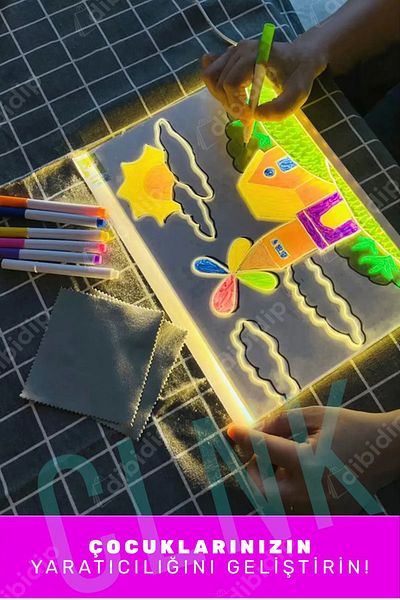 CMT 🎨 تابلت رسم بإضاءة LED