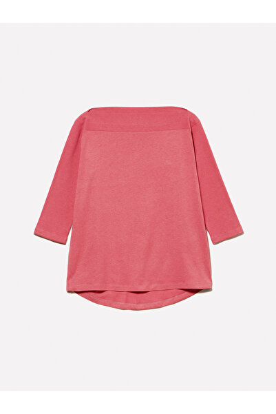 Sisley Γυναικείο μπλουζάκι με λαιμόκοψη σε σκούρο ροζ χρώμα