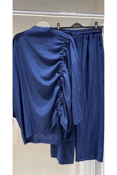 ALREMİYA Side Tie Gathered Double Suit