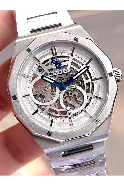 U.S. Polo Assn. U.S.Polo Assn Men's Wristwatch with Automatic Mechanism Steel Case&Band 2 Year Warranty Uspa.Fs1085.1