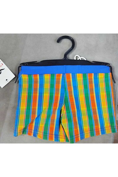 Estiva Checkered Fabric Lycra Boy Swimsuit