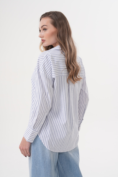 Catto Peak Women's Striped 100% Cotton Regular Shirt