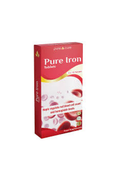 Pure Cure Pure Iron Tabs 30S