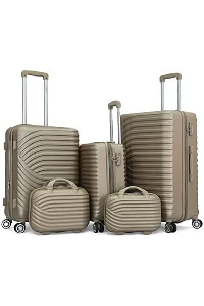 Giordano 5-piece Hardside Travel Luggage Set,champ
