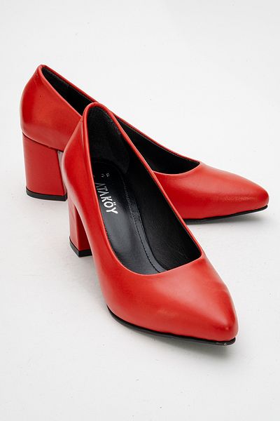 Ataköy Ayakkabı WOMEN'S LEATHER THICK HEEL SHOES