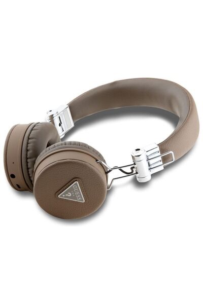 REDz Accessories Guess Wireless Headphones, Bluetooth, PU Textured Classic Round, Brown