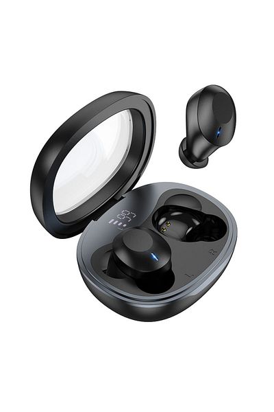 REDz Accessories Căști wireless inteligente Hoco Eq3, capacitate 300 mAh, Bluetooth 5.3 TWS, negre