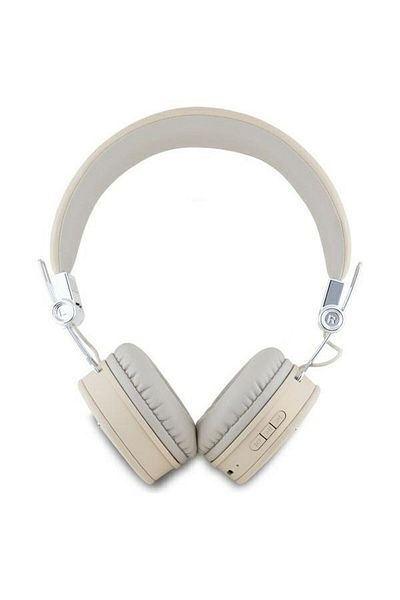 REDz Accessories Guess Wireless Headphones, Bluetooth, PU Textured Classic Round, Beige
