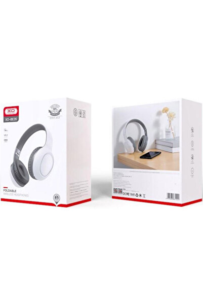 REDz Accessories XO-BE35 Wireless Headphones, 200mAh Capacity, BT 5.2, Over-Ear, 15 Hours, Microphone, White