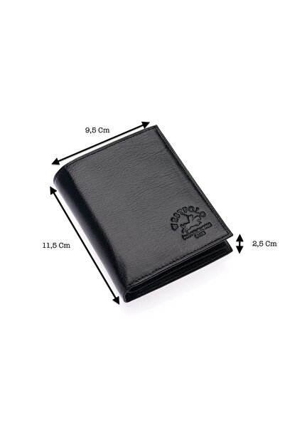 Westpolo Hakiki Deri Bol Kart Bölmeli Erkek Cüzdan - Siyah